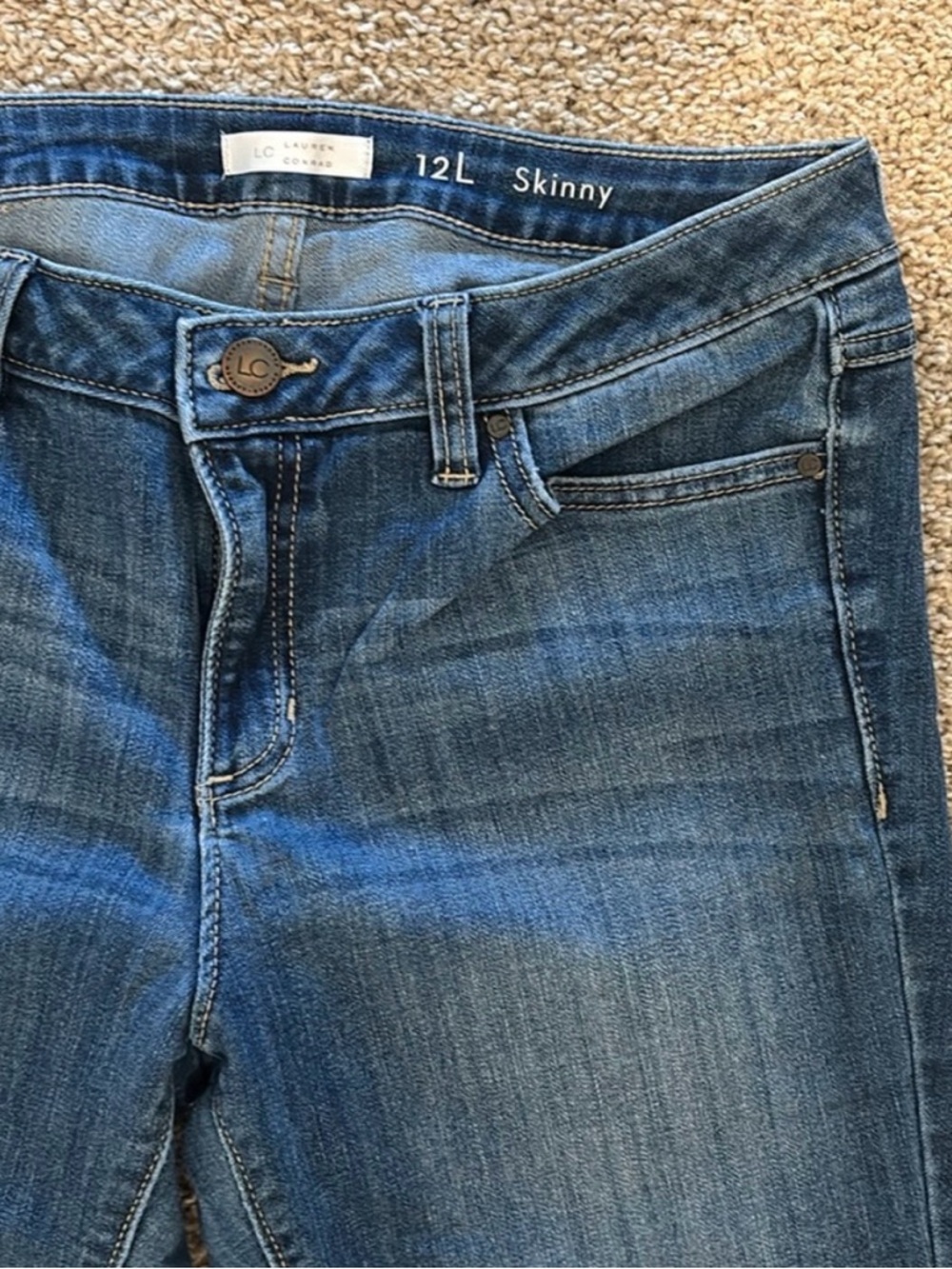 LC Lauren Conrad Skinny Jeans Bundle Size 12L 4 Pairs Denim Pants - Picture 3 of 15